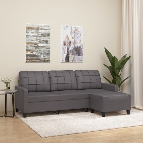 Kunstleder sitzer sofa mit - 3-sitzer,