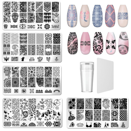 Nagel schablone stempel - stempel, 5