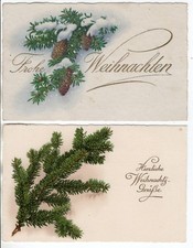  AK  Glückwunsch Weihnachten  ,   2 sehr alte Karten