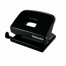 Büro Locher Esselte Schwarz Heftlocher Metalllocher 20 Blatt Anschlagschiene