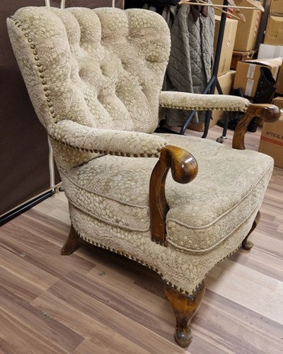 Antiker brokat sessel - brokat-sessel,