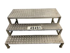 Alu Edelstahl Treppe Tritt  102x139x61cm 49491
