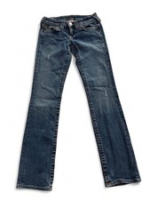 True Religion Denim Hose Jeans Billy Blau Y2K Street Wear Ghost Train 25 H43