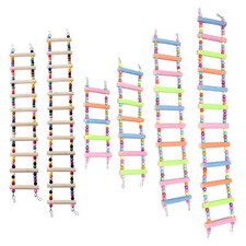 Vogelkäfig Leiter Holz Sitzstange Ständer leicht Haustier Papagei Kletterbrücke