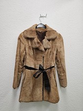 Rotfuchs Mantel Fuchsmantel Fuchs Mantel Jacke 38 M Pelzmantel mit Gürtel Winter