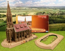 Vollmer N 1:160 KONVOLUT 7760 Stadtkirche "Stuttgart-Berg" + 2x 7759 Freitreppe