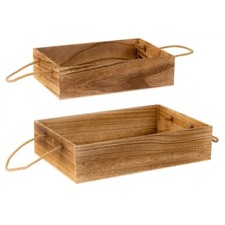 Holzboxen Dekobox Tablett mit