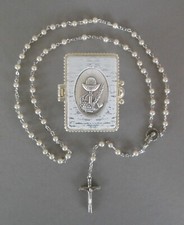 Rosenkranz cremefarbene Perlen