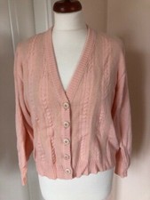 Strickweste Strickjacke rosa mit Angora Gr. 44 LUCIA Super