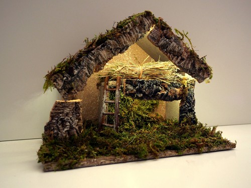 Beleuchtete weihnachtskrippe - beleuchtete,
