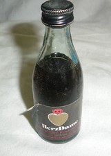 Mini-Schnapsflasche Miniatur-Fläschchen HERZDAME Konsum-Spirituosen Allstedt DDR