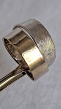 Ring Silber 925 handmade Wickelring Bandring teils gebürstet Gr. 55 / 17,5 mm