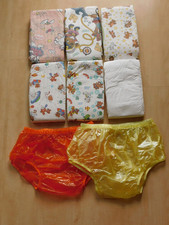 Gummihose Orange & gelb PVC Gr. XL Inkontinenz, AB/DL, Adult Diaper, Windel