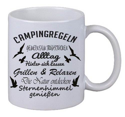 Kaffee tasse campingregeln - kaffee,