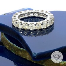 Wert 23.200,- Memory Brillant Ring 5,60 ct 585 / 14 Karat Weiß Gold T0370 xxyy