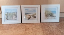 3er Set Bilder Ostseemotiv Landschaften Holzrahmen Wandbild