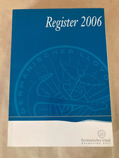 GERMANISCHER LLOYD Registerbuch 2006 +CD Tip Top Deutsch/Englisch MARITM Rarität
