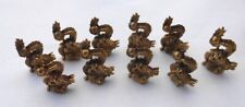 10 x FIGUR  Drache Liebesdrache Dragon Messing brass aus Thailand  3,1x2 cm (