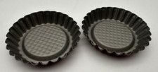 2x klassische Metall Tarta Form Törtchen Form Backform Ø10cm Tortelett Antihaft