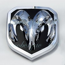 Für Dodge Abzeichen Vorne Motorhaube Ram Pickup Emblem Schwarz+Silber 68140322AA