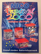 NICO Feuerwerk Plakat Vintage