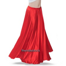 TMS Roter Satin-Vollkreisrock