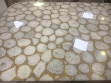 Weiß Achat Kaffee Tisch Top