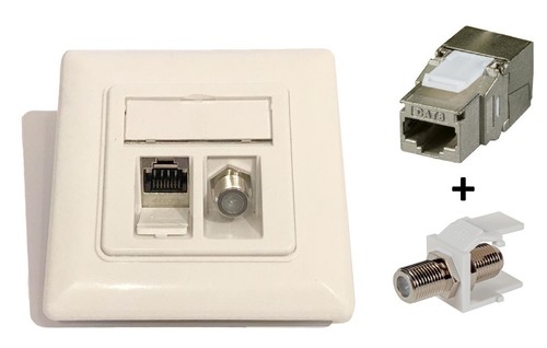 Netzwerk dose kombi cat8 - netzwerk,
