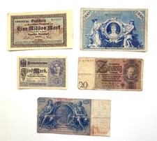 1914 Geldscheine 1908, 1917