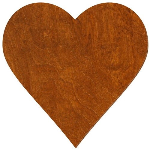 Holz herz rum - rum, beidseitig