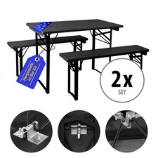 2x stabile Bierzeltgarnitur