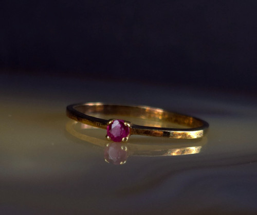 Ring silber sterling - ring, rubin