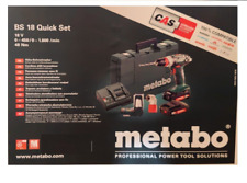 Metabo Akkuschrauber BS 18 Li Quick [2x2,0Ah +Bitbox +Winkeladapter metaBox