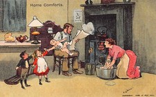 POSTKARTE COMIC ZUHAUSE