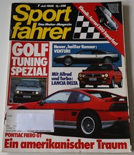 Sportfahrer 7/1986 VW Golf II Tuning Spezial, Pontiac Fiero GT, Opel Kadett GSi