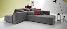 Sofa L-Form Textil Couch Ecke