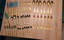 Solingen Besteckset für 6 Personen- 23/24k Hartvergoldet - 45 - Teilig