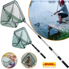 Teleskop Kescher für Garten Teich Pool Laub Fisch Angel Netz Käscher ausziehbar