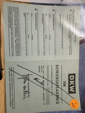 Betriebserlaubnissammlung DKW