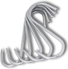 10 Stück Fleischhaken Fleischerhaken S Haken 80mm Metzger Metzgerei Fleischer