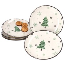 6er Set Weihnachtsbaum Kuchenteller Gebäckteller Keksteller Dessert Weihnachten 