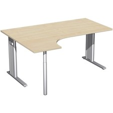 Eckschreibtisch, links, C-Fuß