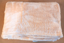 Kuscheldecke Fleecedecke Teddyplüsch 150 x 200 Beige waschbar + trocknergeeignet