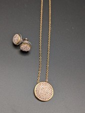 Swarovski Rose Gold Kette und Ohrstecker Ohrringe Set Mit Originalverpackung