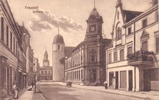 AK Fraustadt - Steinweg - Graph. Verlag Breslau - gel. 1919 Wschowa Lissa Posen