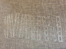 10 Aufhängungen  für Lamellen , Schiene transparent  87 mm