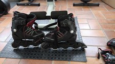 Rollschuhe verstellbar Gr. 38-41 Inliner Skates mit Schutzausrüstung