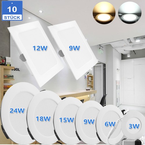 10x led panel einbaustrahler - 10x,
