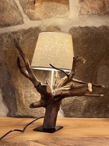 Tischlampen aus wurzelholz - tischlampen,