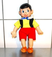 Alte Pinocchio Figur Puppe Gummikopf verstellbare Nase 27 cm Vintage Retro